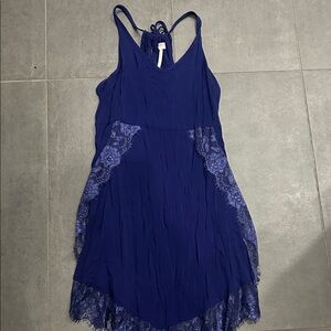 Free People Royal Blue Lace Mini Dress